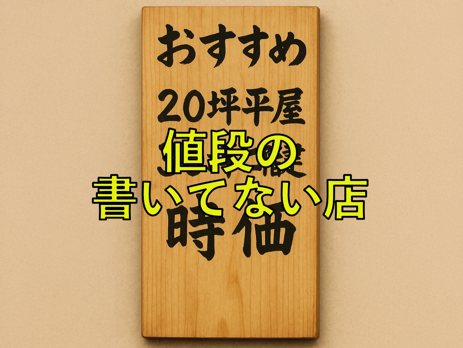 値段の書いていないお店 - Katalyst - 小さな工務店向けヒントを毎日更新